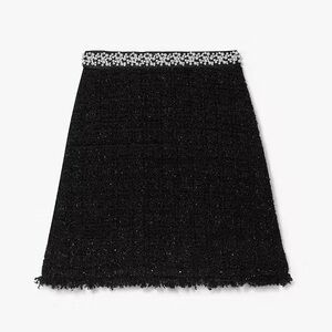 Kate Spade Pearl-Embellished Tweed Miniskirt / SAMPLE! Fits size 00 perfectly